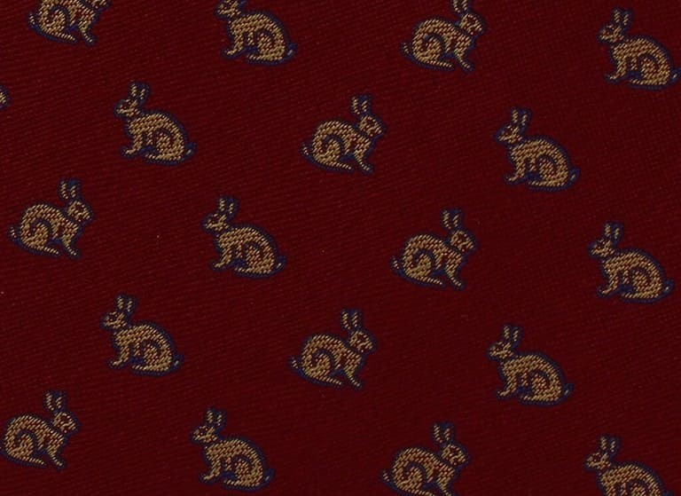 Corbata Conejos Roja