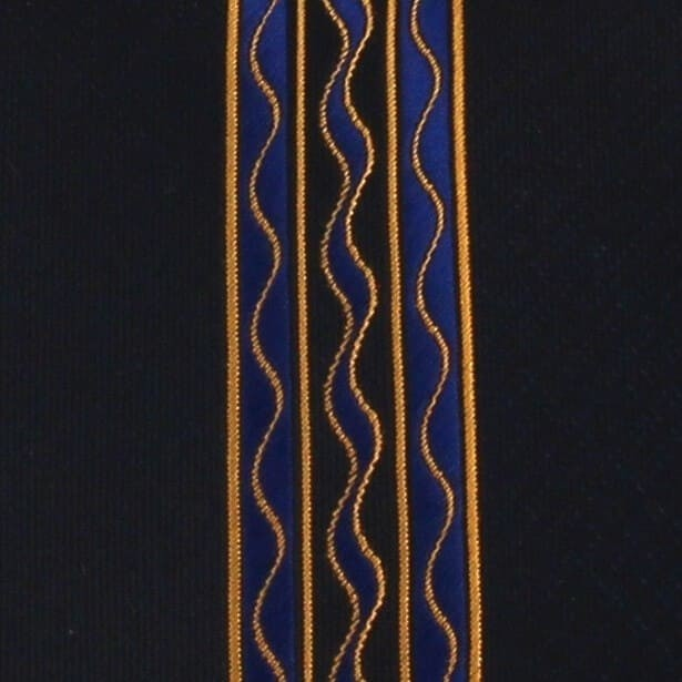 Corbata Estrecha Dibujo Vertical Negra