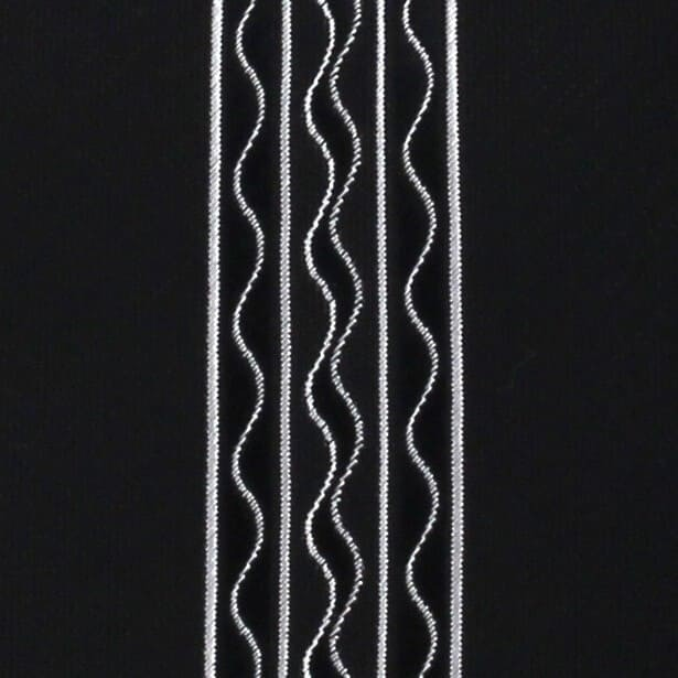 Corbata Estrecha Dibujo Vertical Negra