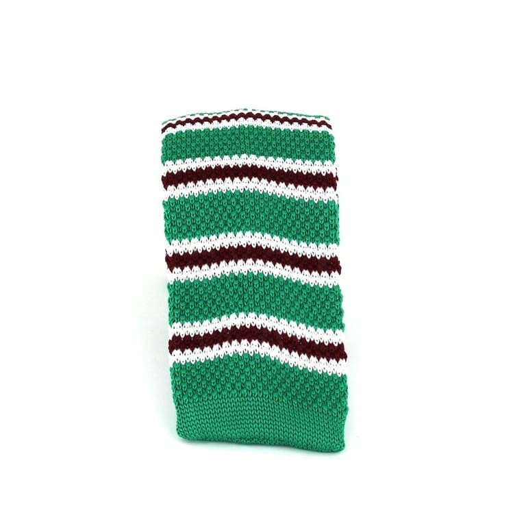 Corbata Punto Rayas Finas Verde