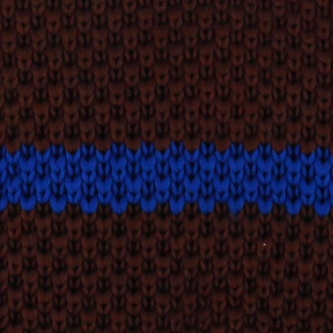 Corbata Punto Rayas Marrón y Azul