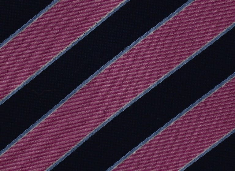 Corbata Rayas Rosa y Negra