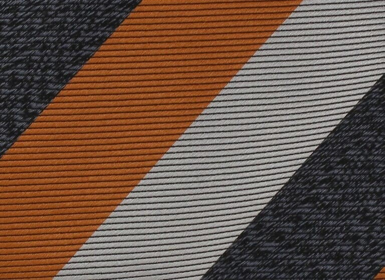 Corbata Rayas Tricolor Naranja