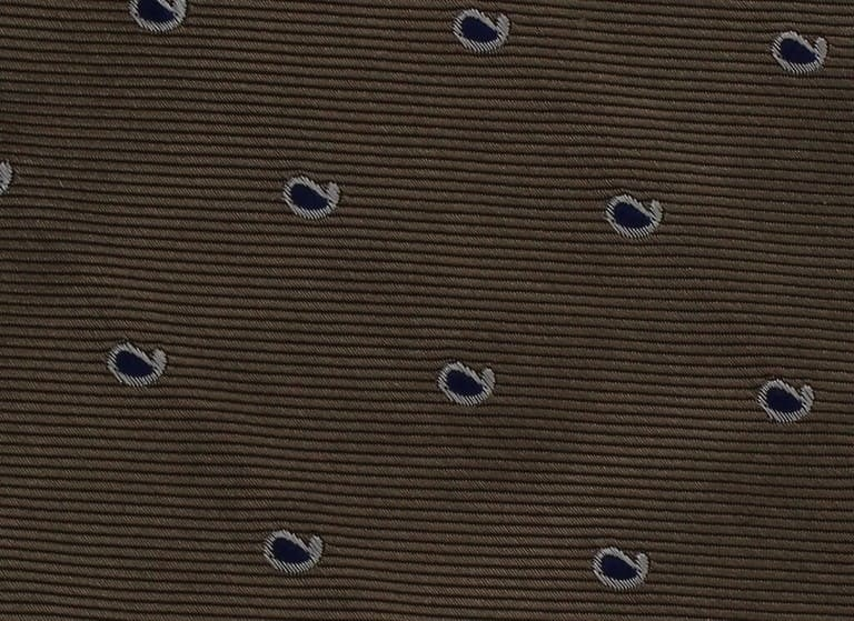 Corbata Seda Paisley Ocre
