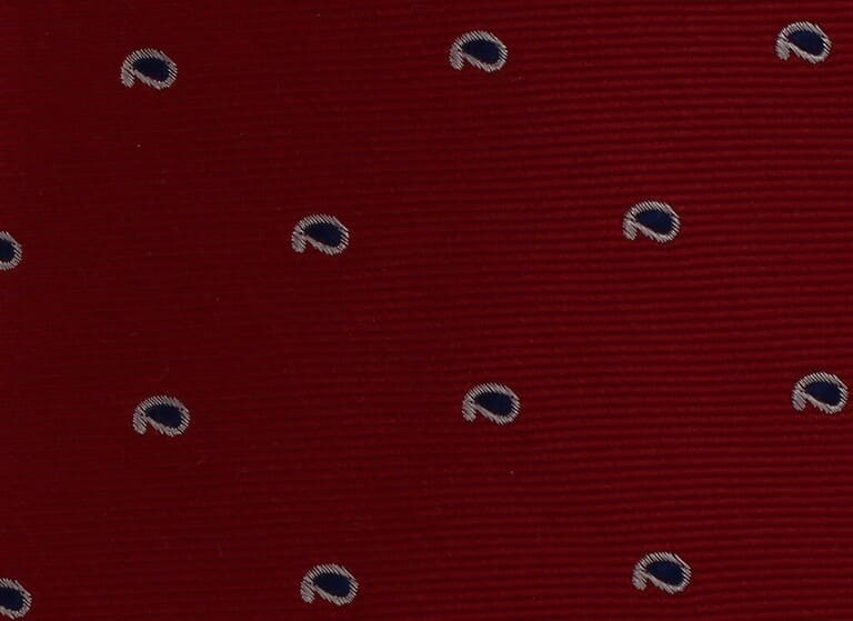 Corbata Seda Paisley Roja