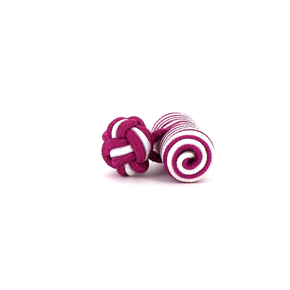 Gemelos Barril Fucsia y Blanco