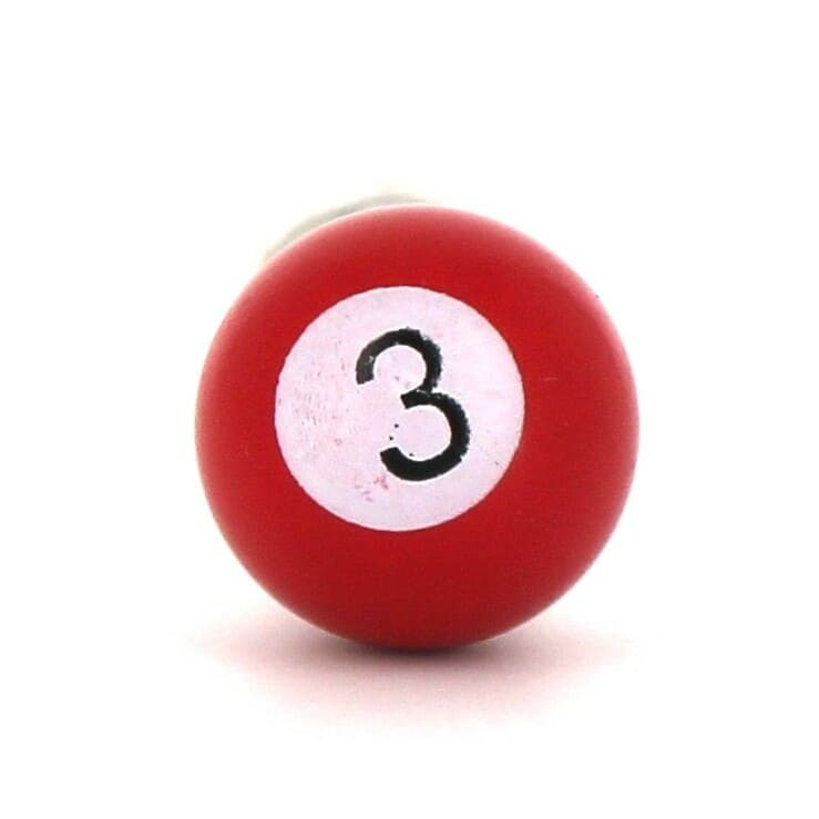 Gemelos Bolas Billar Rojo 3