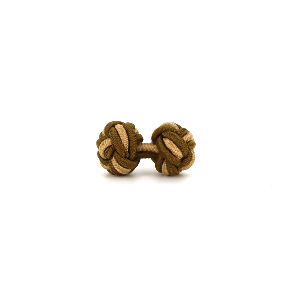 Gemelos Doble Bola Ocre y Beige