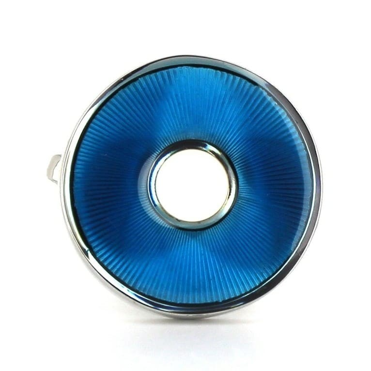 Gemelos Esmaltados Circulares Azules