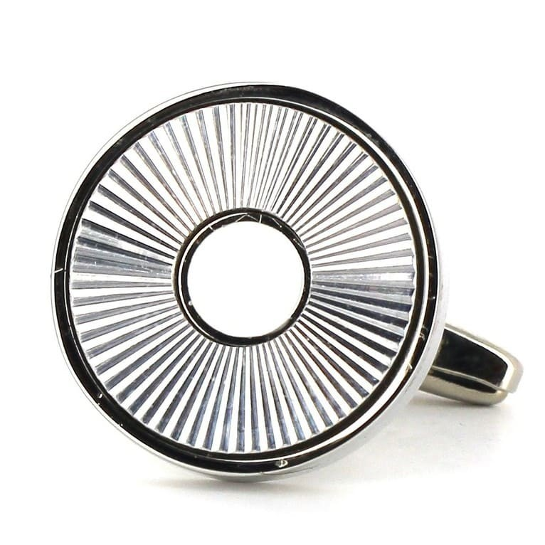 Gemelos Esmaltados Circulares Rayados
