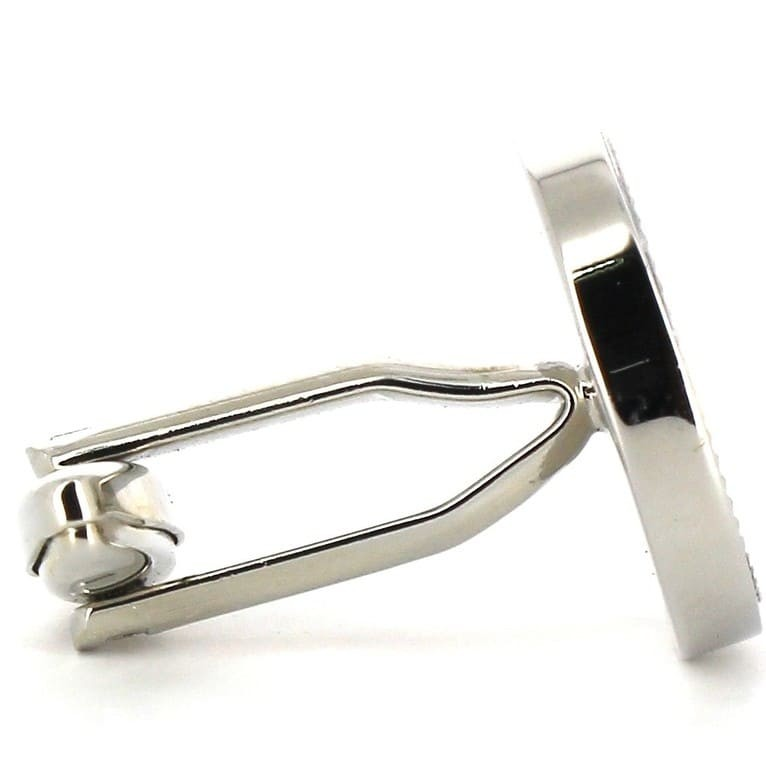 Gemelos Esmaltados Circulares Rayados