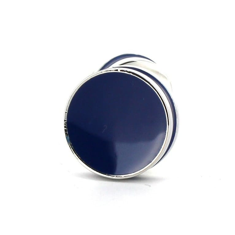 Gemelos Esmaltados Doble Bola Azul Marino