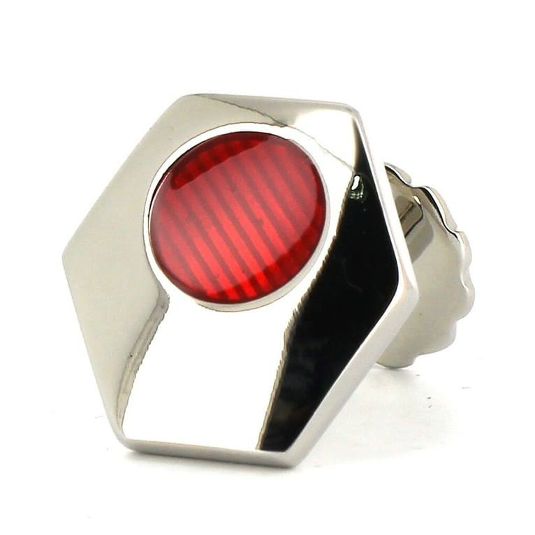 Gemelos Esmaltados Hexagonales Rojos