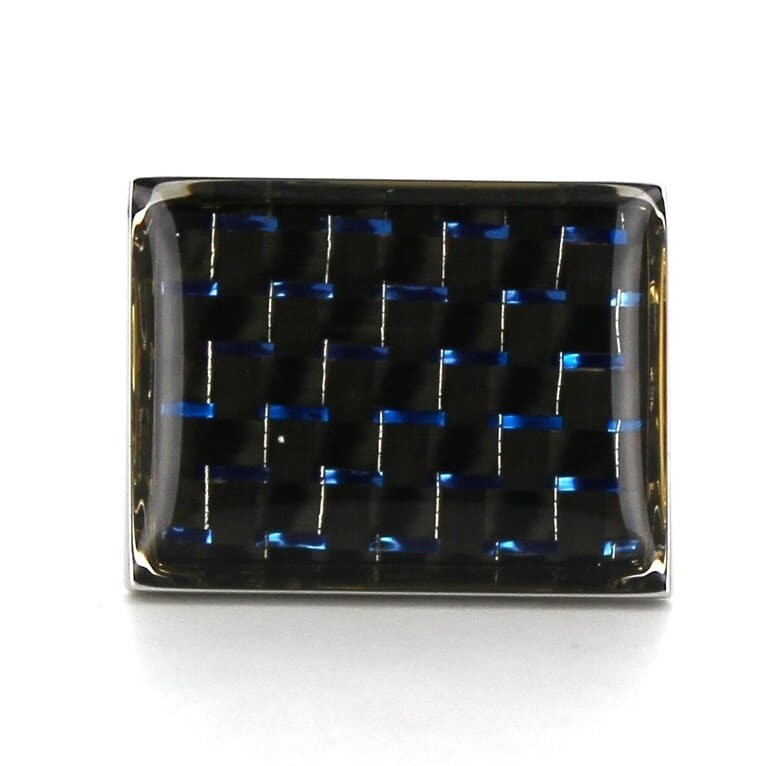 Gemelos Esmaltados Negros Azulados