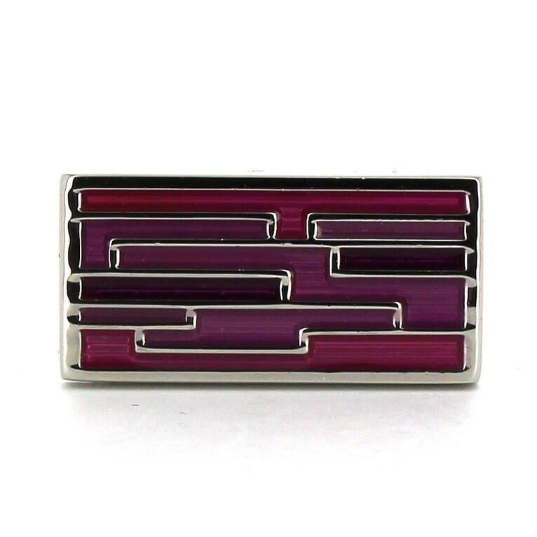 Gemelos Esmaltados Rectangulares Tricolor I