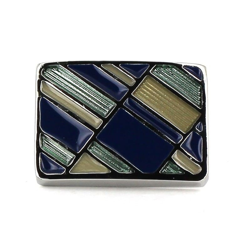 Gemelos Esmaltados Rectangulares Tricolor IV