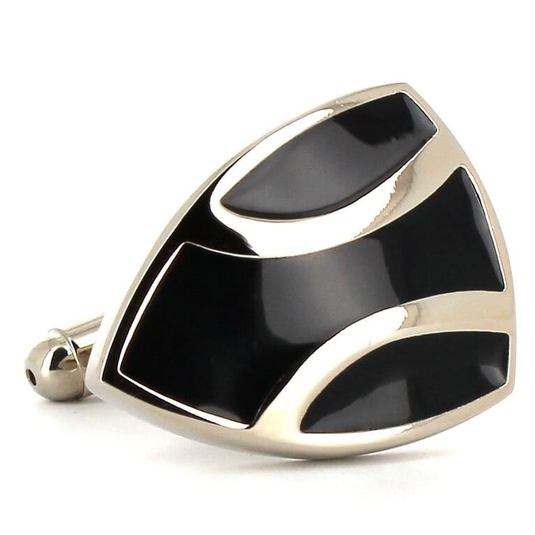 Gemelos Esmaltados Triangulares Negros