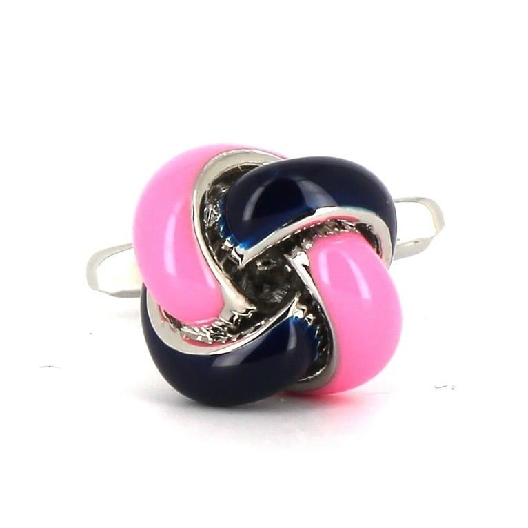 Gemelos Nudos Azul Marino y Rosa