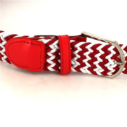 Cinturón Elástico Blanco y Rojo