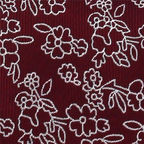 Corbata Estrecha Flores Burdeos
