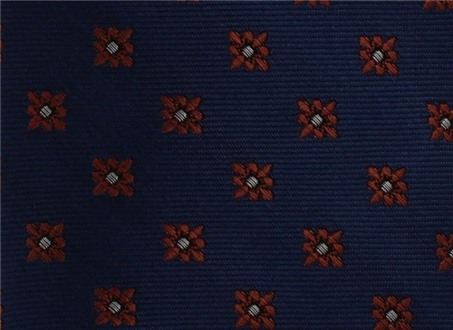 Corbata Flores Azul Marino