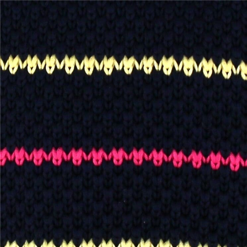 Corbata Punto Rayas Azul Oscuro