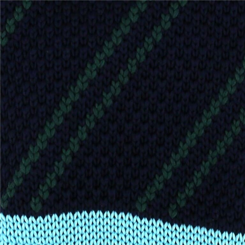 Corbata Punto Rayas Diag. Azul y Verde