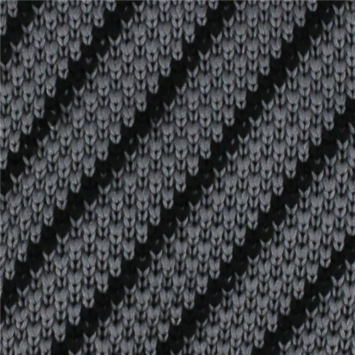 Corbata Punto Rayas Diag. Gris y Negra