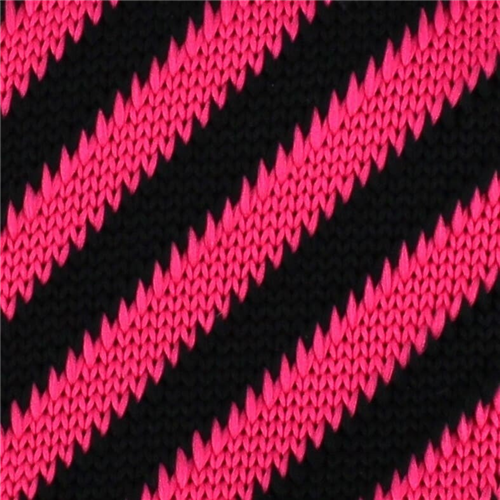 Corbata Punto Rayas Diag. Negra y Rosa