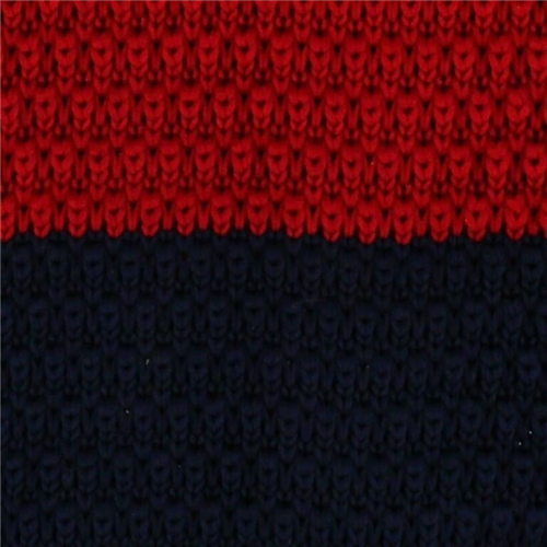 Corbata Punto Rayas Roja y Azul Oscuro