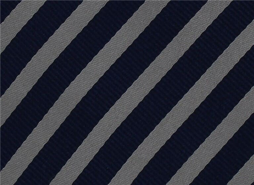 Corbata Rayas Azul y Plata