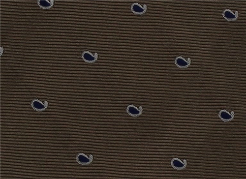 Corbata Seda Paisley Ocre