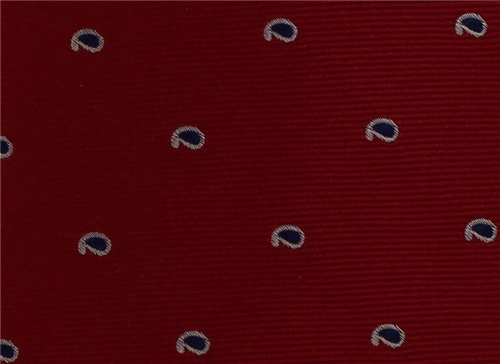Corbata Seda Paisley Roja
