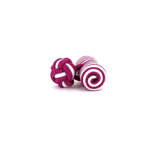 Gemelos Barril Fucsia y Blanco