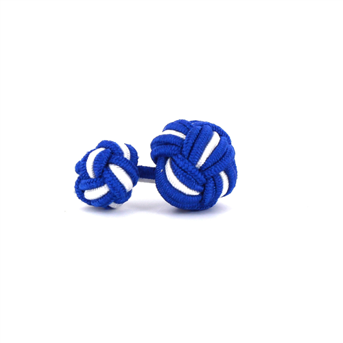 Gemelos Bola Grande Azul Marino y Blanco