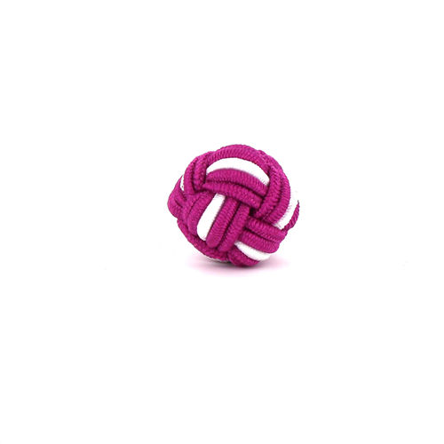 Gemelos Bola Grande Fucsia y Blanco
