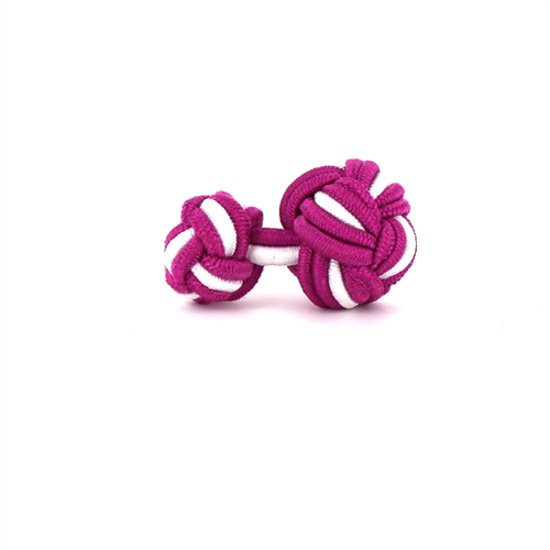 Gemelos Bola Grande Fucsia y Blanco