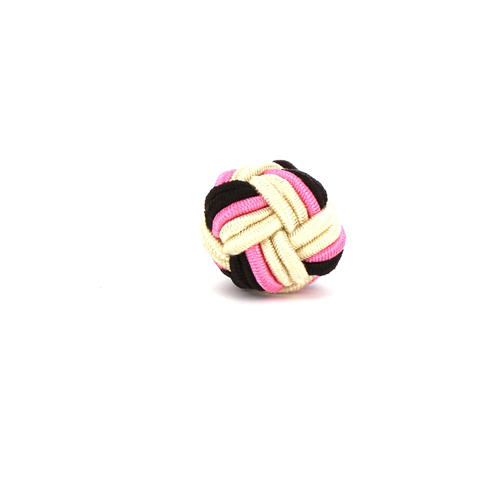 Gemelos Bola Grande Negro, Nácar y Rosa