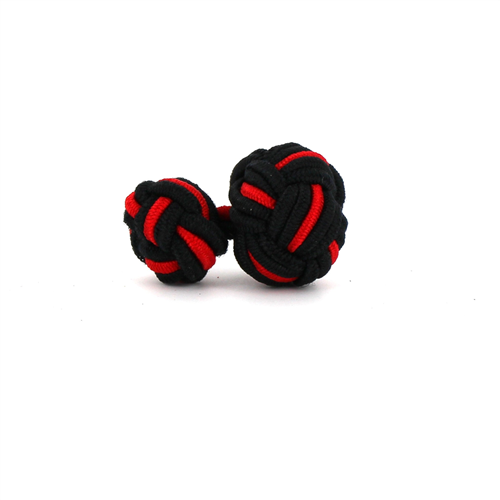 Gemelos Bola Grande Negro y Rojo