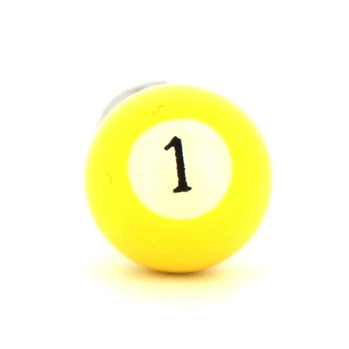 Gemelos Bolas Billar Amarillo 1