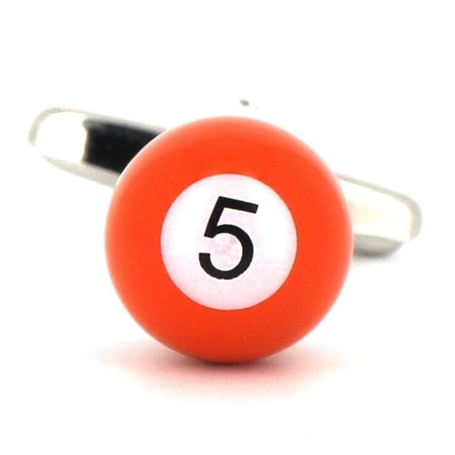 Gemelos Bolas Billar Naranja 5