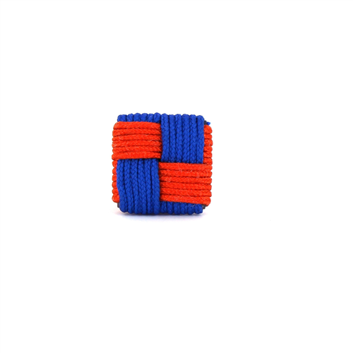 Gemelos Cuadrado Naranja y Azul Marino