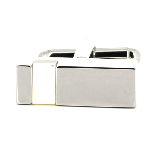 Gemelos Cubos Rectangulares Plateados
