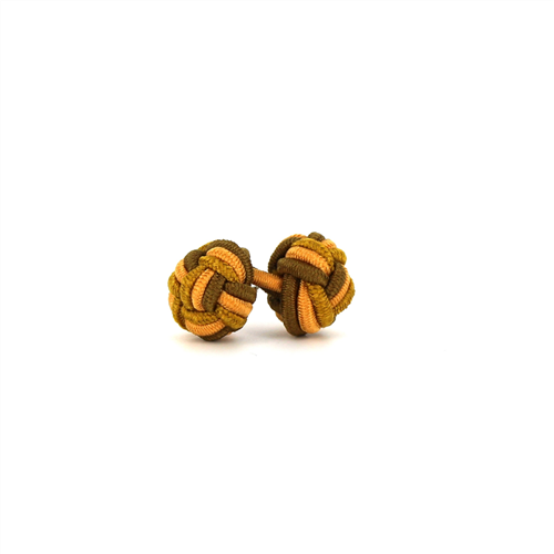 Gemelos Doble Bola Amarillo, Bronce y Ocre