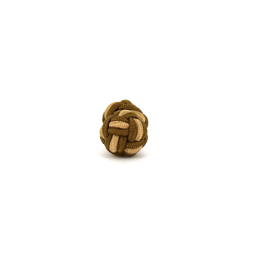 Gemelos Doble Bola Ocre y Beige