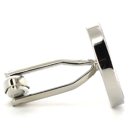 Gemelos Esmaltados Circulares Rayados