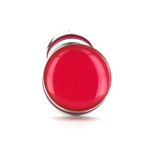 Gemelos Esmaltados Doble Bola Fucsia