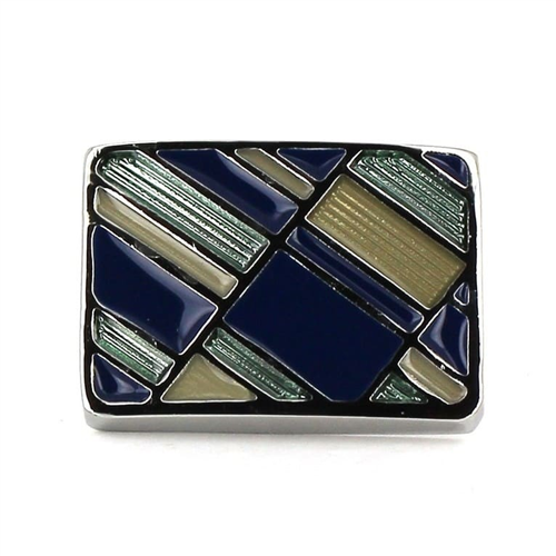 Gemelos Esmaltados Rectangulares Tricolor IV