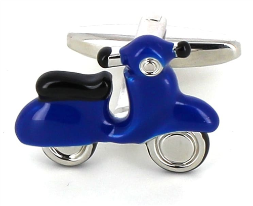 Gemelos Moto Scooter Vespa Azul