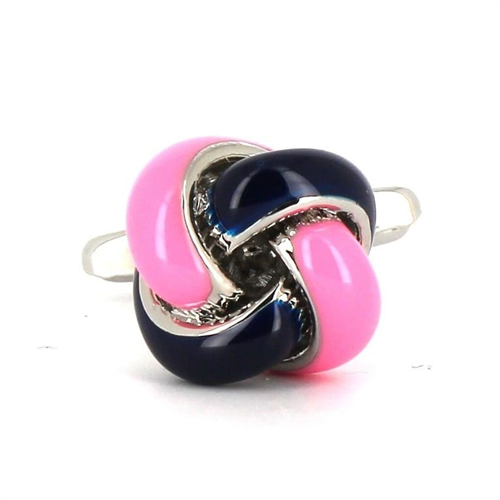 Gemelos Nudos Azul Marino y Rosa